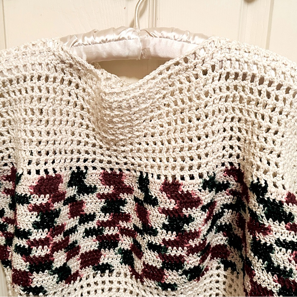 SALE $15 Crocheted Sparkle Crop Top - Picture 4 of 6